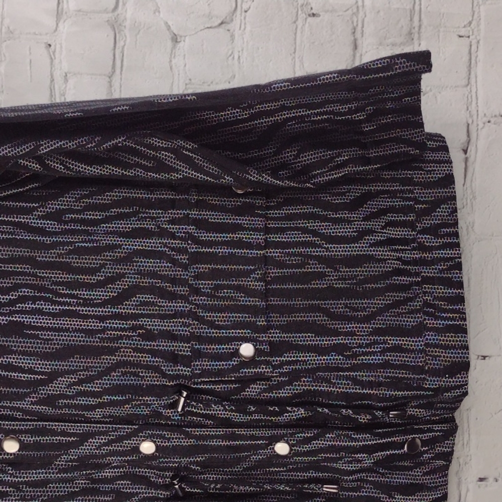 Ruby Rd. Black/Silver Lightweight Jacket, Size 14 - image 4